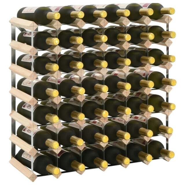 Rackhams Wine Rack for 42 Bottles Solid Pinewood - image 1