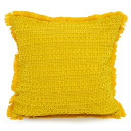 Rackhams Soft Waffle Fringe Edge Cushion - 45cm x 45cm - Charcoal - thumbnail 4