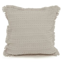 Rackhams Soft Waffle Fringe Edge Cushion - 45cm x 45cm - Charcoal - thumbnail 6