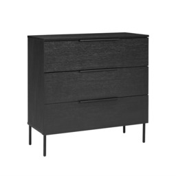 Rackhams Luna Black Wood Chest of Drawers by Twenty10 Designs - Black