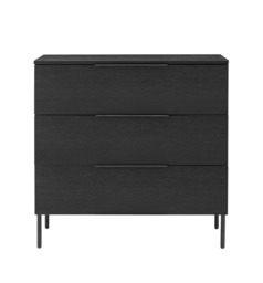 Rackhams Luna Black Wood Chest of Drawers by Twenty10 Designs - Black - thumbnail 2
