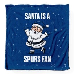 Rackhams Santa is a Spurs Football Fan - Luxury Fleece Blanket 150cm X 150cm
