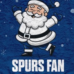 Rackhams Santa is a Spurs Football Fan - Luxury Fleece Blanket 150cm X 150cm - thumbnail 3
