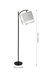 Rackhams Floor Lamp with Foot Switch - White - One Size - thumbnail 2