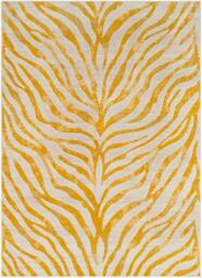 Rackhams City-Animal Print Grey Beige Yellow Boho Zebra Pattern Rug - 80 x 220 cm - thumbnail 3