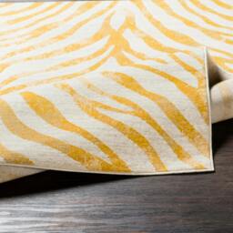 Rackhams City-Animal Print Grey Beige Yellow Boho Zebra Pattern Rug - 80 x 220 cm - thumbnail 5