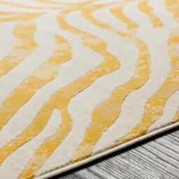 Rackhams City-Animal Print Grey Beige Yellow Boho Zebra Pattern Rug - 80 x 220 cm - thumbnail 4