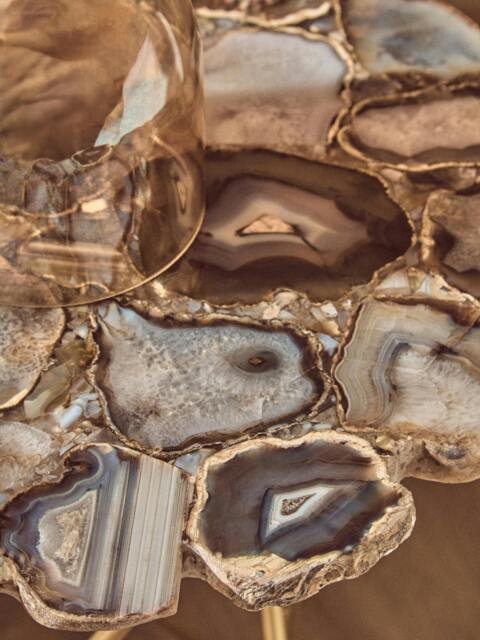Rackhams Jaipur Side Table with Agate Top - image 1