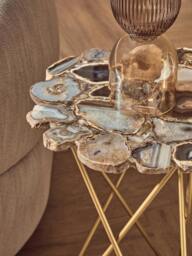 Rackhams Jaipur Side Table with Agate Top - thumbnail 3