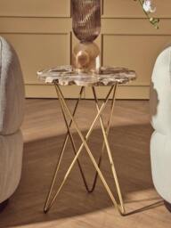 Rackhams Jaipur Side Table with Agate Top - thumbnail 4