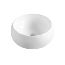 Rackhams 7812 Ceramic Domed Round Countertop Basin - White - Ceramic - One Size - thumbnail 2
