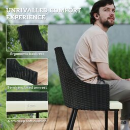 Rackhams 6 Seater Garden Furniture with Cushions & Parasol Hole - thumbnail 4
