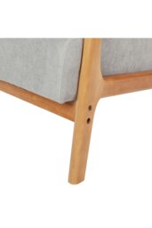 Rackhams 65 cm W x 77 cm D x 75cm H Wooden Frame Sofa Button Upholstered Armchair - Grey - thumbnail 6