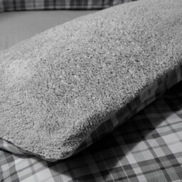 Rackhams Cosy Sherpa Check Duvet Cover Set Grey - Super King - Grey - thumbnail 3