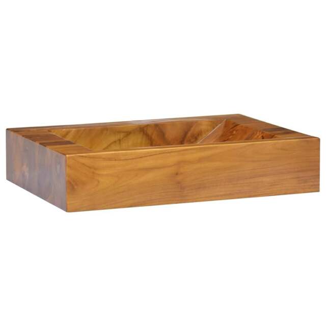 Rackhams Basin Solid Teak Wood 50x35x10 cm