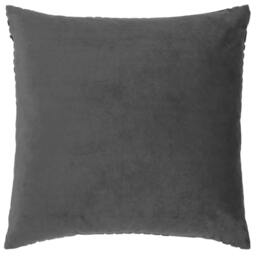 Rackhams Evoke Cut Cushion Cover - Charcoal - 55cm x 55cm - Charcoal - 100% Polyester - thumbnail 3