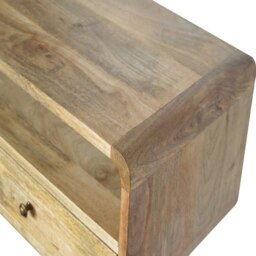 Rackhams Curved Oak-ish Console Table - thumbnail 5