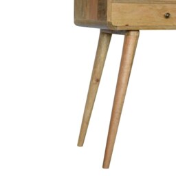 Rackhams Curved Oak-ish Console Table - thumbnail 6