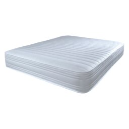 Rackhams Straight Line Hybrid Mattress - Memory Foam & Spring Support - White - 1 - European Single Mattress (90cm x 200cm) - thumbnail 2