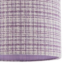 Rackhams Cross Hatch Design Textured Linen Fabric Lamp Shade in Lilac and White - thumbnail 4