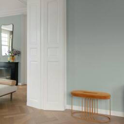 Rackhams Boutique Nursery Pure & Protect Cirrus Woven Linen Textured Antibacterial Wallpaper, Aqua - thumbnail 3
