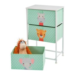Rackhams Jungle 3 Drawer Kids Storage Chest - Green/White - thumbnail 6
