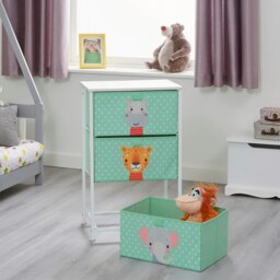 Rackhams Jungle 3 Drawer Kids Storage Chest - Green/White - thumbnail 4