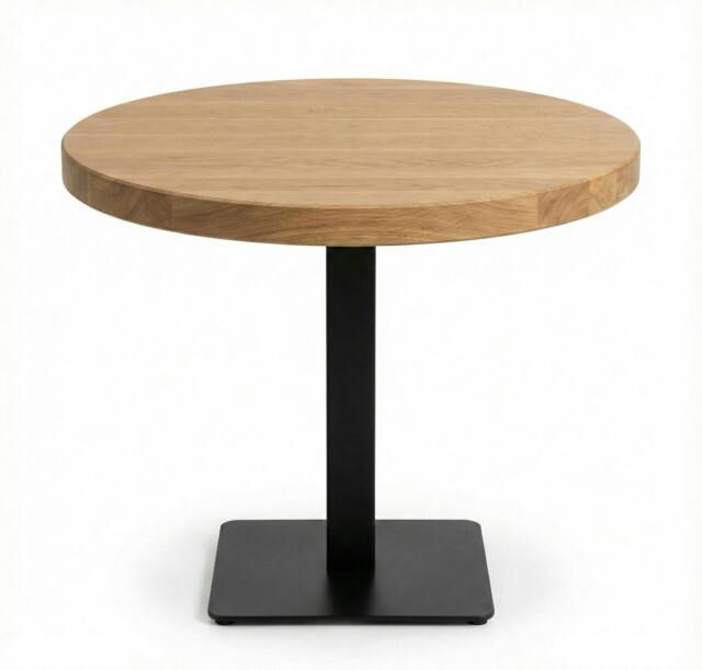 Rackhams Solid Oak Round Pedestal Table (Table Top Only) - 600mm