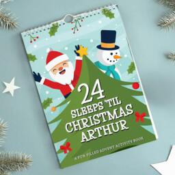 Rackhams Personalised 24 Sleeps Activity Advent Calendar - H30 x W21.3 x D1cm, 0.466kg - Card/Paper