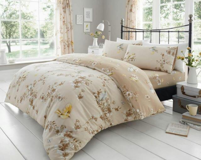 Rackhams Birdie Blossom Duvet Cover and Pillowcase Set - Natural - Single (135cm x 200cm) - image 1