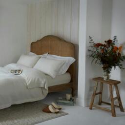 Rackhams Natural French Linen 40cm Deep Fitted Sheets - Double - Deep - thumbnail 4