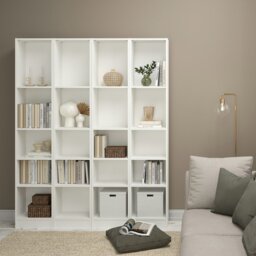 Rackhams Basic Tall Narrow Bookcase (4 Shelves) in White - White - Wood - 1 - thumbnail 4
