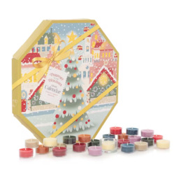 Rackhams Advent Calendar - 24 Tea Lights & 1 Tea Light Holder - Passport to the Holidays - thumbnail 1