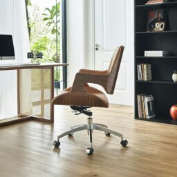 Rackhams Drake Office Chair, Tan Leather, Reclining & Swivel - High Back - thumbnail 6