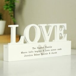 Rackhams Personalised Free Text Heart Wooden Love Ornament - thumbnail 2