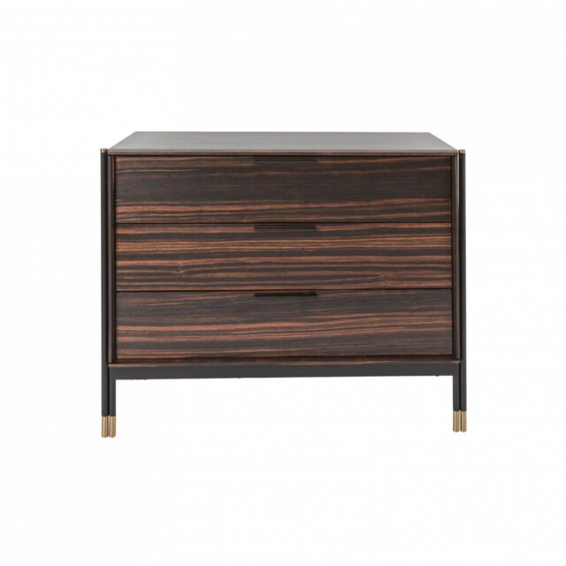 Rackhams Bali 3 Drawer Chest - Ebony / Grey - Ebony / Grey - image 1