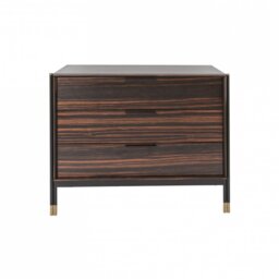 Rackhams Bali 3 Drawer Chest - Ebony / Grey - Ebony / Grey - thumbnail 1