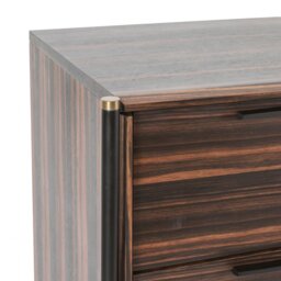 Rackhams Bali 3 Drawer Chest - Ebony / Grey - Ebony / Grey - thumbnail 2