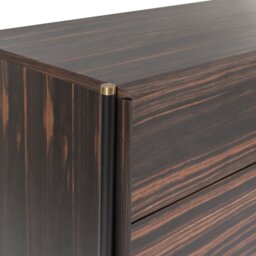 Rackhams Bali 3 Drawer Chest - Ebony / Grey - Ebony / Grey - thumbnail 5