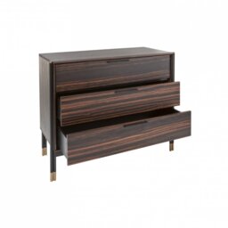Rackhams Bali 3 Drawer Chest - Ebony / Grey - Ebony / Grey - thumbnail 4