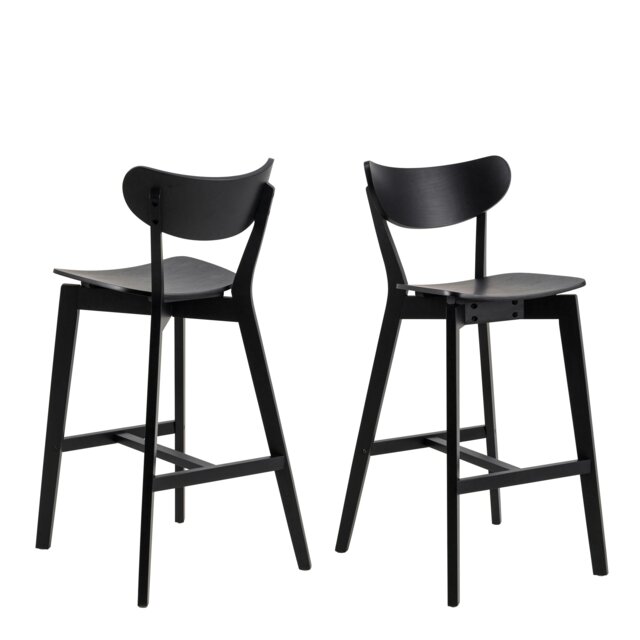 Rackhams Roxby Bar Stool in Oak Set of 2 - 1 - image 1