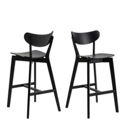 Rackhams Roxby Bar Stool in Oak Set of 2 - 1