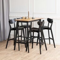 Rackhams Roxby Bar Stool in Oak Set of 2 - 1 - thumbnail 4
