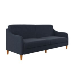 Rackhams Jasper coil 3-seater Sofa Bed in navy fabric - Blue - thumbnail 2