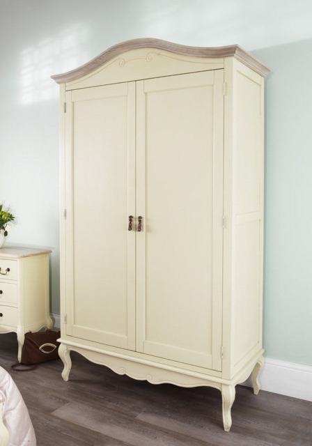 Rackhams Juliette Double Wardrobe French Style 2 Door Bedroom Storage - Champagne, Cream - image 1