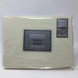 Rackhams Jersey Cotton Contour Pillowcase (Pair) - Ivory - L - Ivory - 100% Combed Cotton - thumbnail 2
