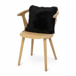 Rackhams Luxury Genuine Sheepskin  40x40cm Real Wool Single Sided Cushion - Taupe - 40 x 40 cm - thumbnail 2