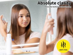 Rackhams LED Wall Mirror Anti-fog Bathroom Mirrors Makeup Light 100x70cm - thumbnail 5
