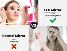 Rackhams LED Wall Mirror Anti-fog Bathroom Mirrors Makeup Light 100x70cm - thumbnail 3