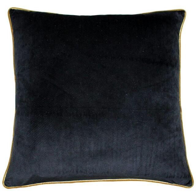 Rackhams Meridian Cushion Cover - Black/Gold - 55x55cm - Black/Gold - 100% Polyester